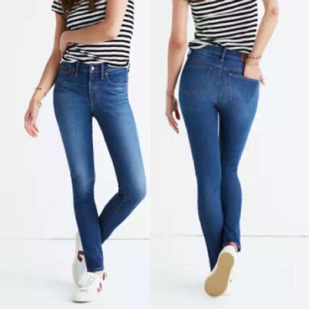 Madewell 9" Mid-Rise Skinny Jeans in Patty Wash